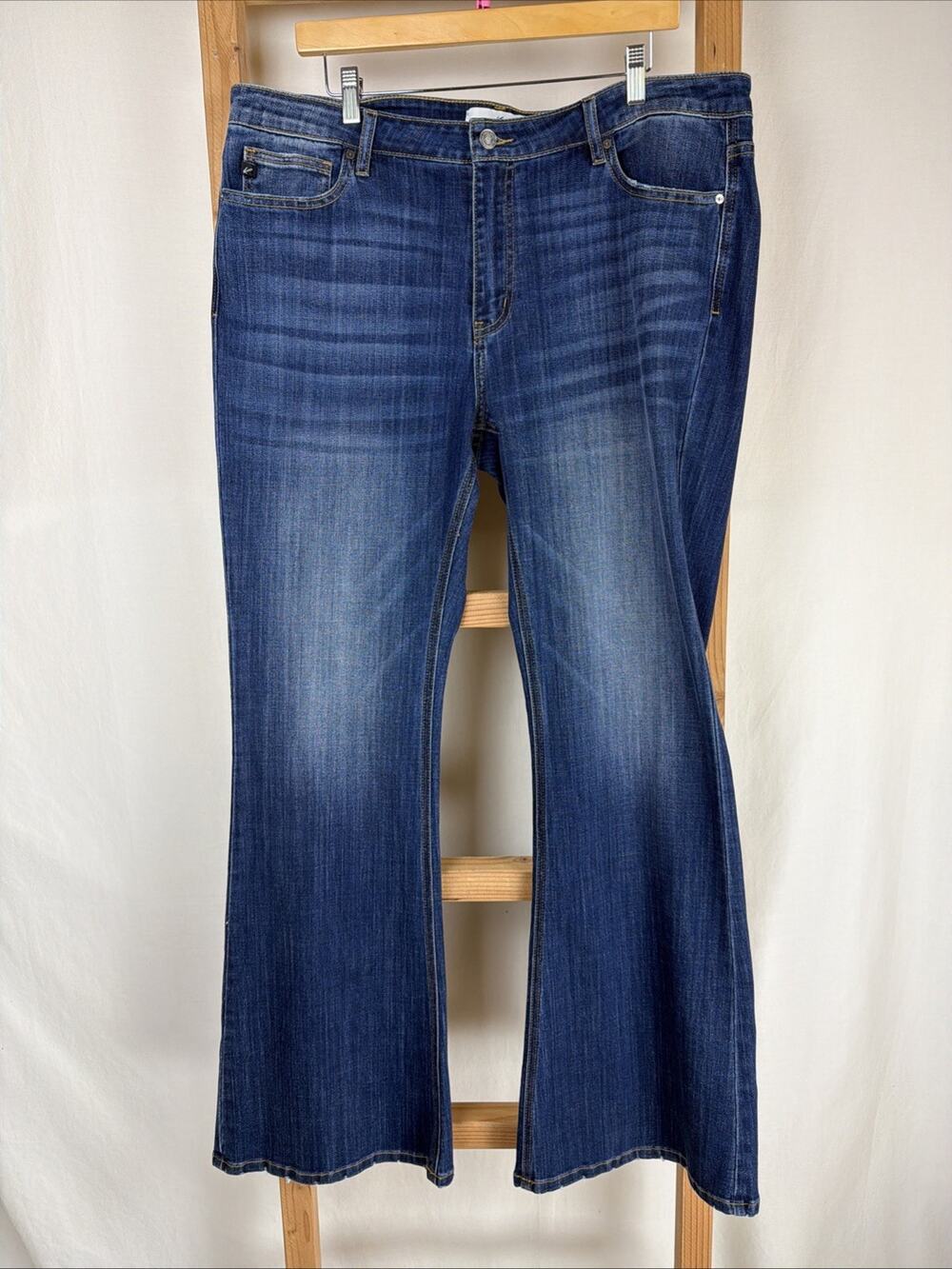 NWT Kancan Blue Flared Jeans Plus Stretch Denim 3X #0793